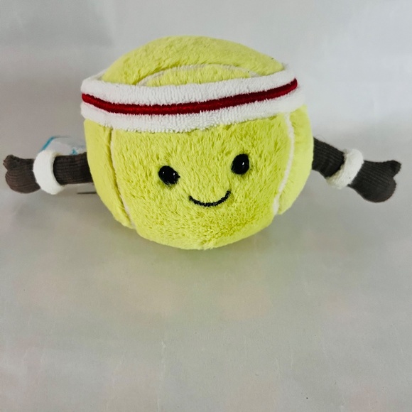 Jellycat Amusable Sports Tennis Ball Plush NWT - Picture 7 of 8